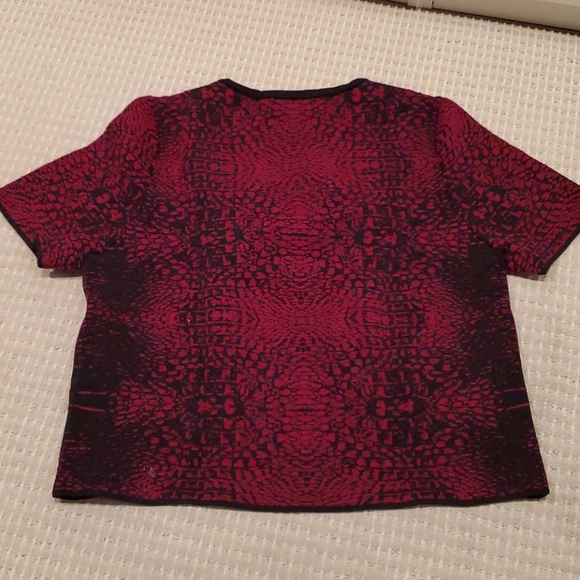 Torn by Ronny Kobo Maroon Knit ShortSleeve Sweater - Picture 3 of 6